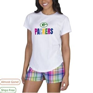 Large Green Bay Packers Concepts Sport White Razzle Sleepwear